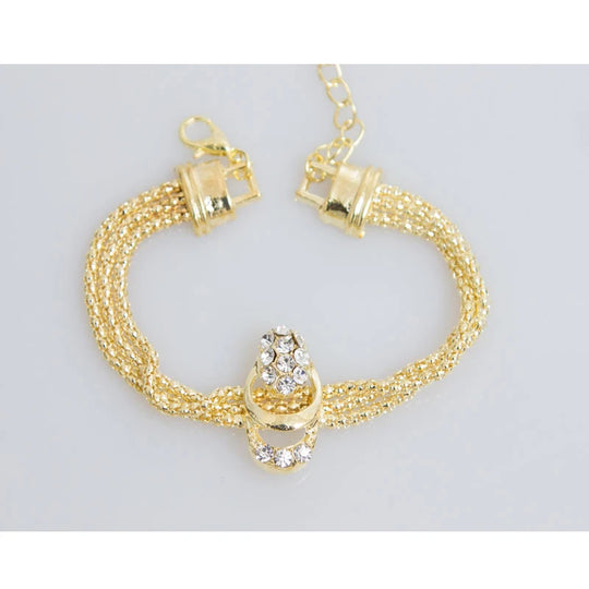 Gold/Silver Color Beads Collar Necklace Bracelet Rings Sets