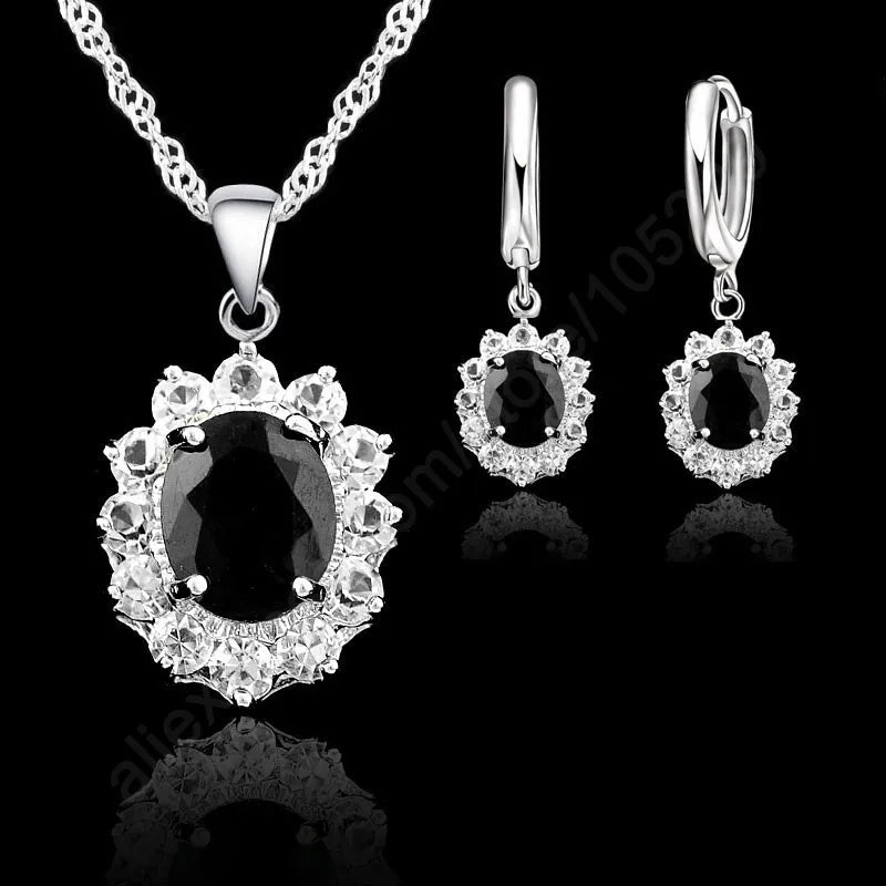 Sterling Silver Jewelry Sets For Women Wedding Accessory