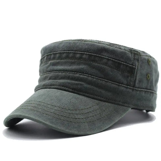 Men Thicker Denim  Flat Top Hat Solid Caps for  Male