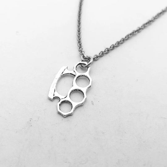 Brass Knuckles Pendant Necklace for Women