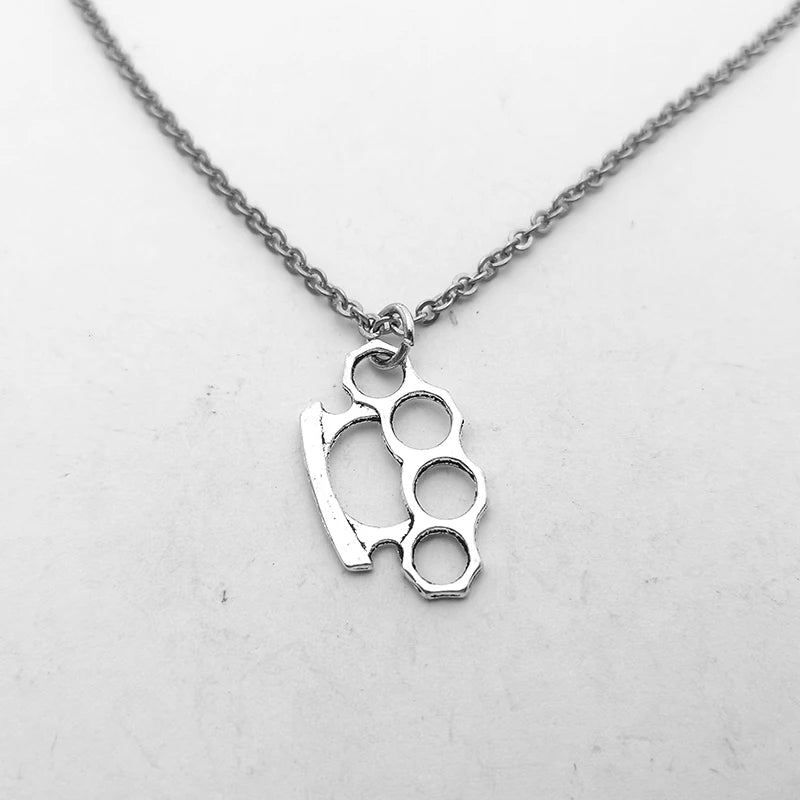 Brass Knuckles Pendant Necklace for Women