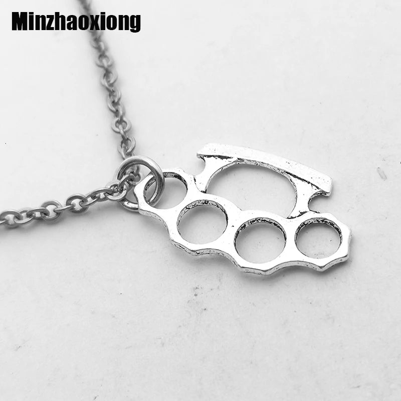 Brass Knuckles Pendant Necklace for Women