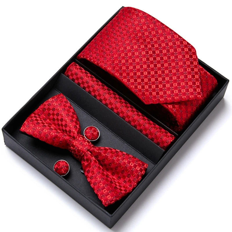 Bow Tie For Men Formal Dress Tuxedo NeckTie Handkerchief