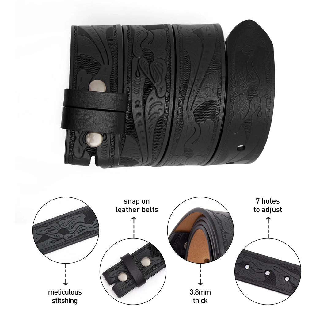 No Buckle Strap Pin Buckle Belt Body High Quality Male Belts