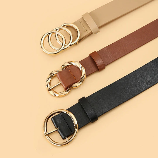 3pc Women's Minimalist and Stylish Versatile Belts