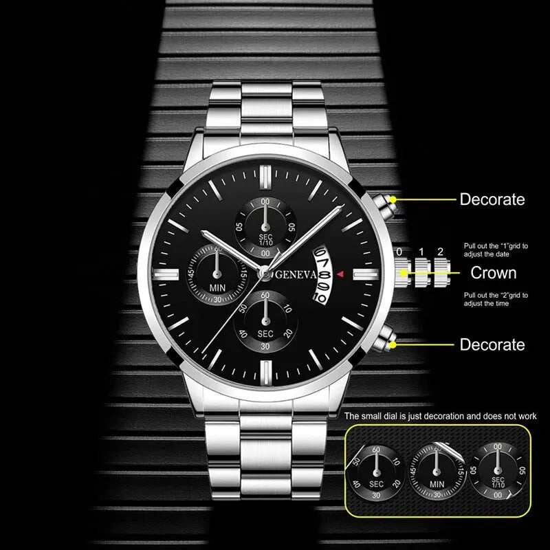 Fashion Men Watch Luxury Calendar Quartz
