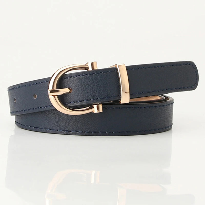 Leather Female Belt Strap Black Brown Green