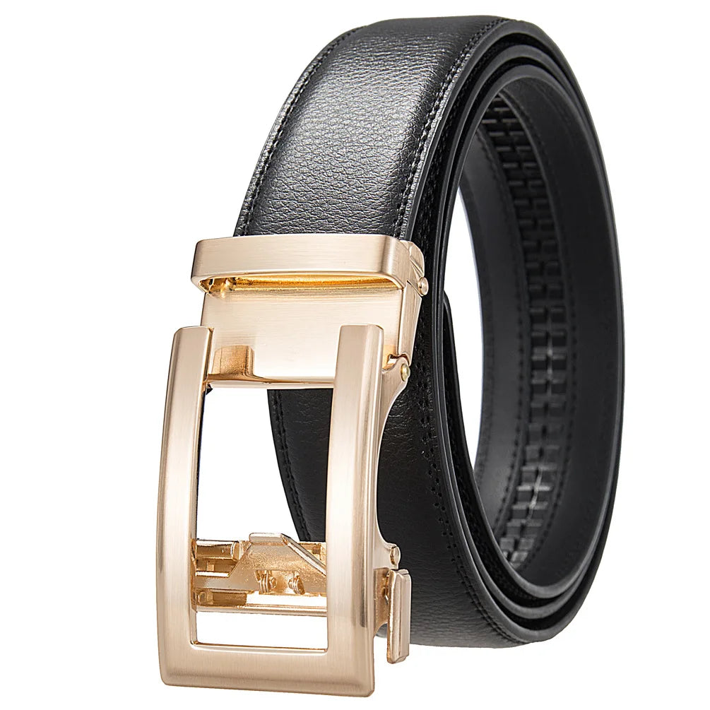 Business Belts for Men Genuine Leather Automatic Men Belt