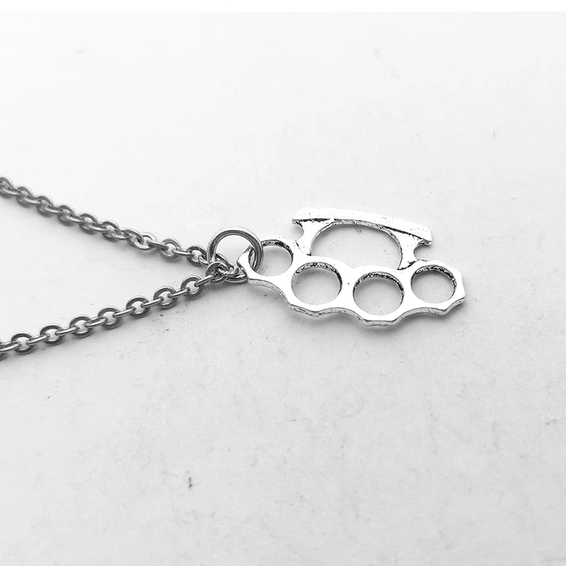 Brass Knuckles Pendant Necklace for Women