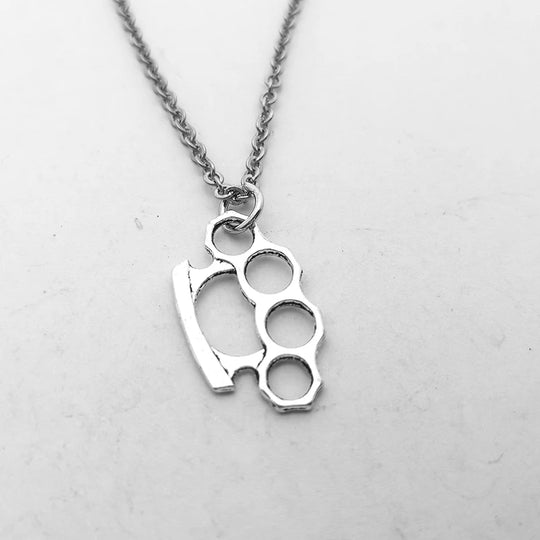 Brass Knuckles Pendant Necklace for Women