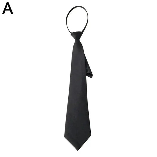 Ties Preppy Style Men Women Black Necktie