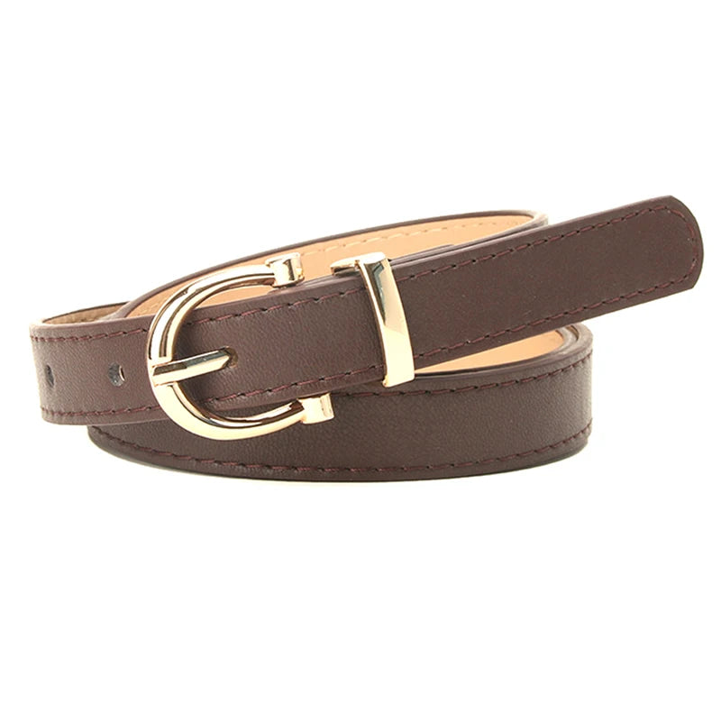 Leather Female Belt Strap Black Brown Green