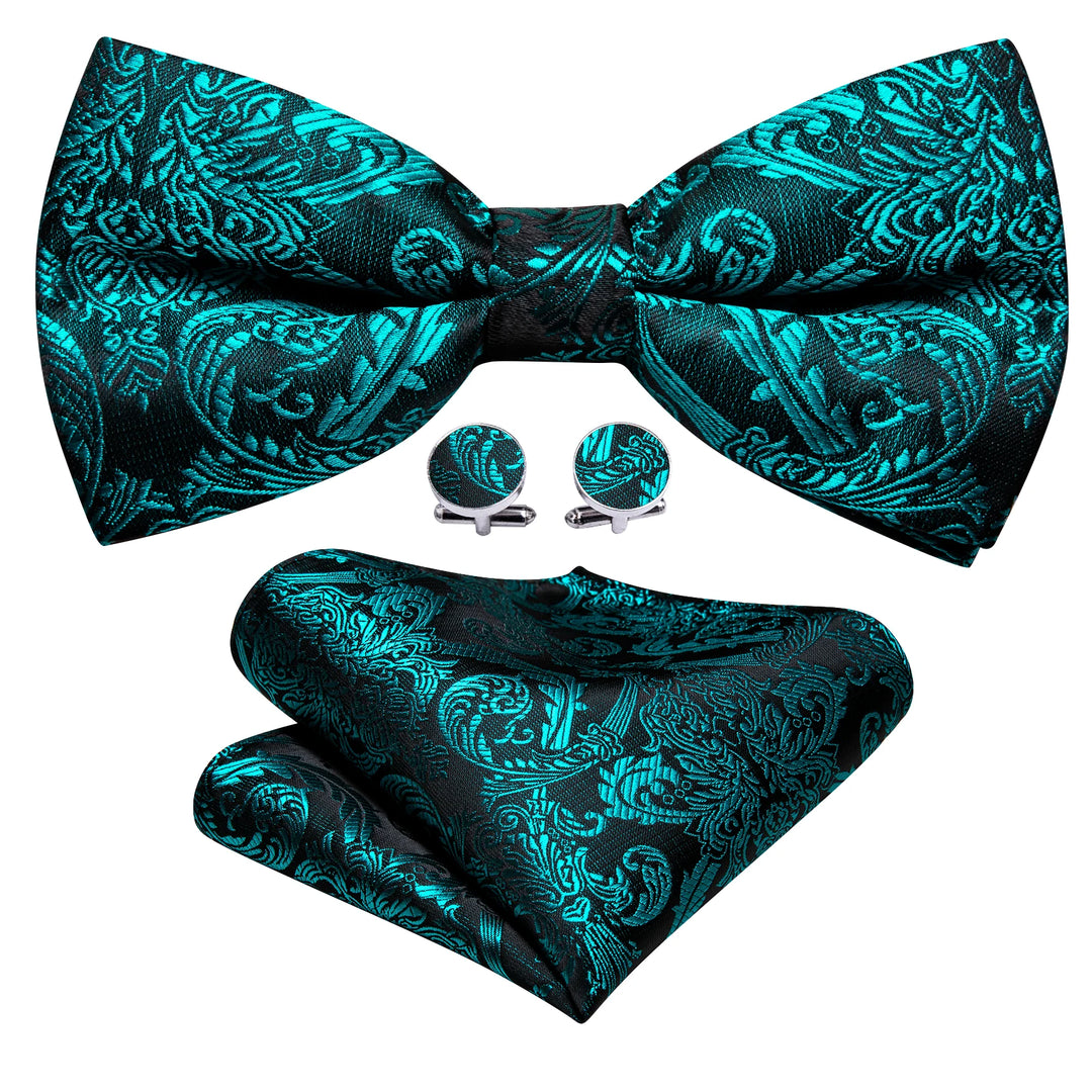 Classic Bowtie Set For Men Tie Formal Paisley
